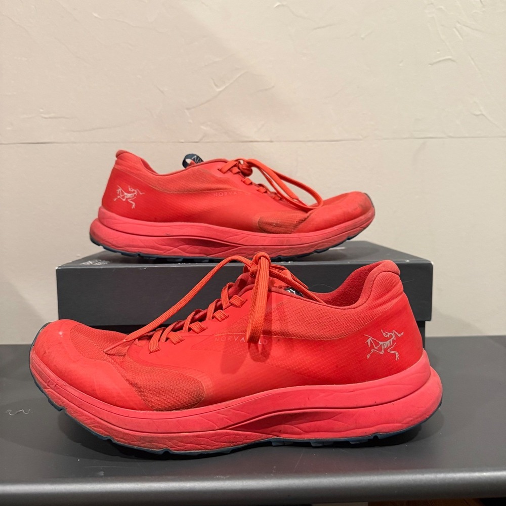 Arc'teryx Norvan LD Red Trail Running Shoes Vibram Sole‎ Men's 9 UK 8.5